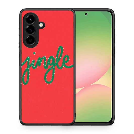 Θήκη Samsung Galaxy A56 Jingle Xmas από τη Smartfits με σχέδιο στο πίσω μέρος και μαύρο περίβλημα | Samsung Galaxy A56 Jingle Xmas case with colorful back and black bezels