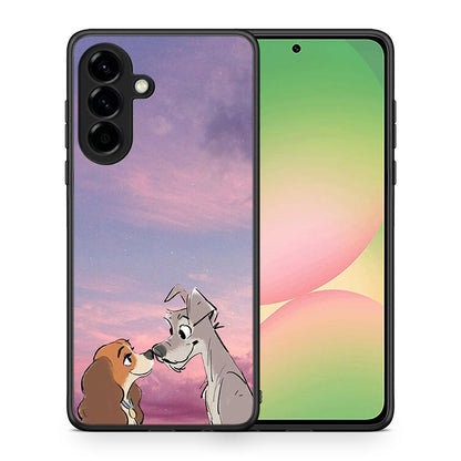 Θήκη Samsung Galaxy A56 Lady And Tramp από τη Smartfits με σχέδιο στο πίσω μέρος και μαύρο περίβλημα | Samsung Galaxy A56 Lady And Tramp case with colorful back and black bezels