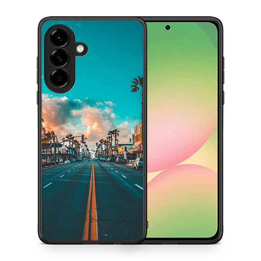 Θήκη Samsung Galaxy A56 City Landscape από τη Smartfits με σχέδιο στο πίσω μέρος και μαύρο περίβλημα | Samsung Galaxy A56 City Landscape case with colorful back and black bezels