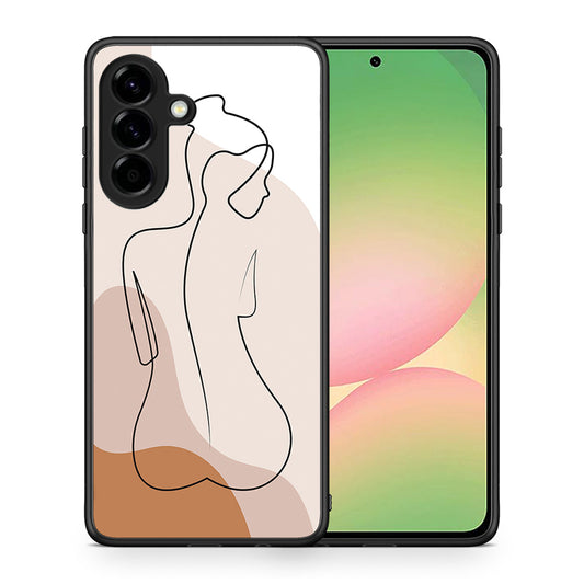 Θήκη Samsung Galaxy A56 LineArt Woman από τη Smartfits με σχέδιο στο πίσω μέρος και μαύρο περίβλημα | Samsung Galaxy A56 LineArt Woman case with colorful back and black bezels