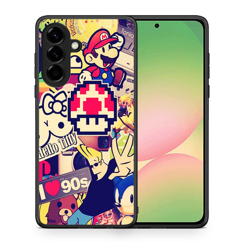 Θήκη Samsung Galaxy A56 Love The 90s από τη Smartfits με σχέδιο στο πίσω μέρος και μαύρο περίβλημα | Samsung Galaxy A56 Love The 90s case with colorful back and black bezels