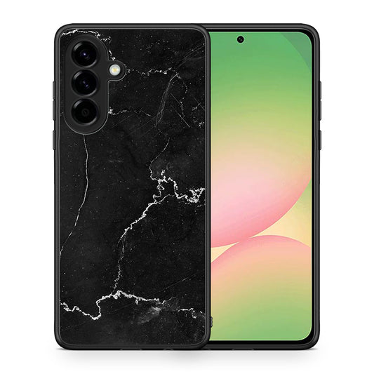 Θήκη Samsung Galaxy A56 Marble Black από τη Smartfits με σχέδιο στο πίσω μέρος και μαύρο περίβλημα | Samsung Galaxy A56 Marble Black case with colorful back and black bezels