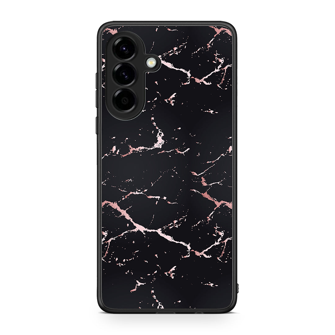 4 - Samsung Galaxy A56 Black Rosegold Marble case, cover, bumper