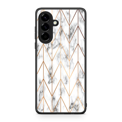 44 - Samsung Galaxy A56 Gold Geometric Marble case, cover, bumper
