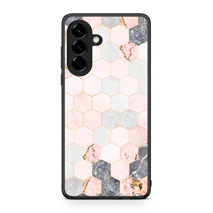 4 - Samsung Galaxy A56 Hexagon Pink Marble case, cover, bumper