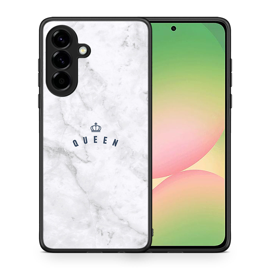 Θήκη Samsung Galaxy A56 Queen Marble από τη Smartfits με σχέδιο στο πίσω μέρος και μαύρο περίβλημα | Samsung Galaxy A56 Queen Marble case with colorful back and black bezels