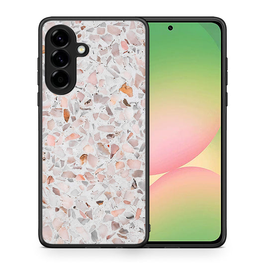 Θήκη Samsung Galaxy A56 Marble Terrazzo από τη Smartfits με σχέδιο στο πίσω μέρος και μαύρο περίβλημα | Samsung Galaxy A56 Marble Terrazzo case with colorful back and black bezels
