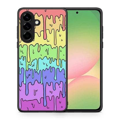 Θήκη Samsung Galaxy A56 Melting Rainbow από τη Smartfits με σχέδιο στο πίσω μέρος και μαύρο περίβλημα | Samsung Galaxy A56 Melting Rainbow case with colorful back and black bezels