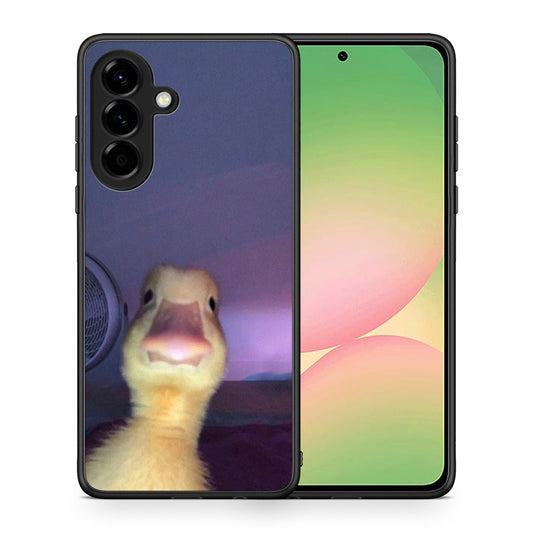 Θήκη Samsung Galaxy A56 Meme Duck από τη Smartfits με σχέδιο στο πίσω μέρος και μαύρο περίβλημα | Samsung Galaxy A56 Meme Duck case with colorful back and black bezels