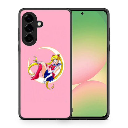 Θήκη Samsung Galaxy A56 Moon Girl από τη Smartfits με σχέδιο στο πίσω μέρος και μαύρο περίβλημα | Samsung Galaxy A56 Moon Girl case with colorful back and black bezels