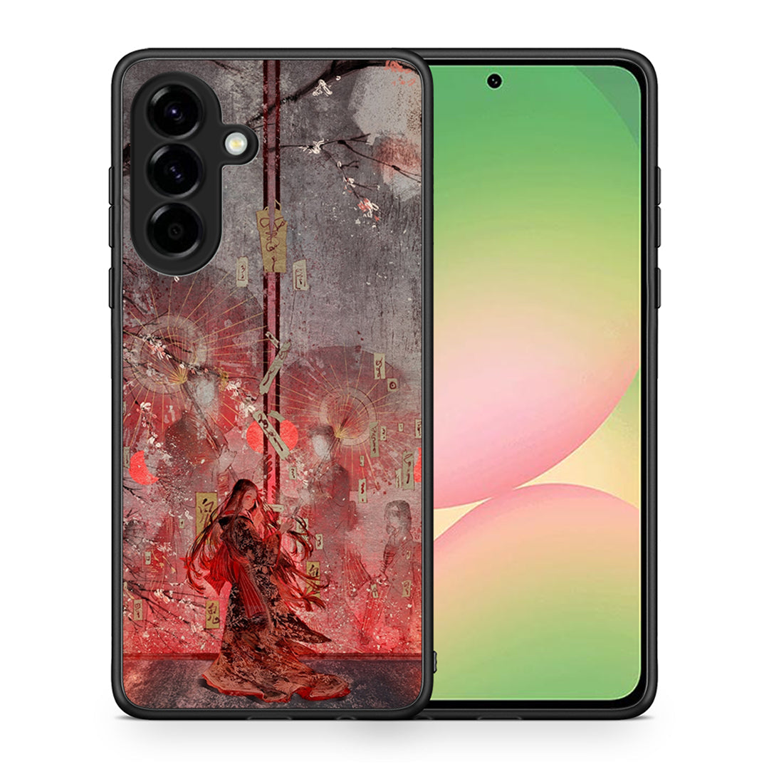 Θήκη Samsung Galaxy A56 Nezuko Kamado από τη Smartfits με σχέδιο στο πίσω μέρος και μαύρο περίβλημα | Samsung Galaxy A56 Nezuko Kamado case with colorful back and black bezels