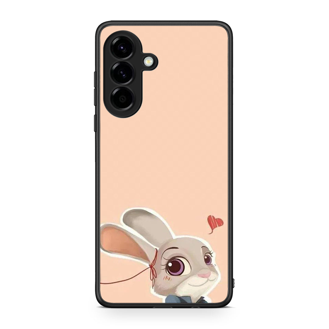 Samsung Galaxy A56 Nick Wilde And Judy Hopps Love 2 θήκη από τη Smartfits με σχέδιο στο πίσω μέρος και μαύρο περίβλημα | Smartphone case with colorful back and black bezels by Smartfits