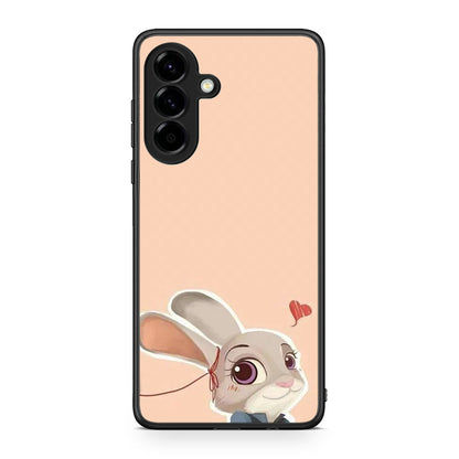 Samsung Galaxy A56 Nick Wilde And Judy Hopps Love 2 θήκη από τη Smartfits με σχέδιο στο πίσω μέρος και μαύρο περίβλημα | Smartphone case with colorful back and black bezels by Smartfits