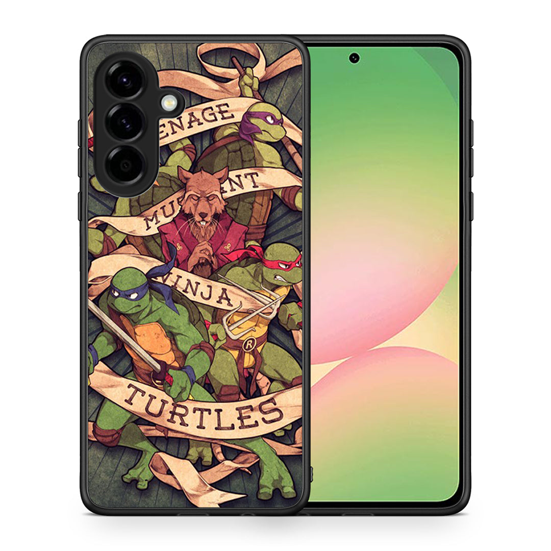 Θήκη Samsung Galaxy A56 Ninja Turtles από τη Smartfits με σχέδιο στο πίσω μέρος και μαύρο περίβλημα | Samsung Galaxy A56 Ninja Turtles case with colorful back and black bezels