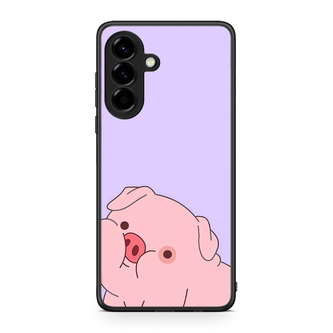 Samsung Galaxy A56 Pig Love 2 Θήκη Αγίου Βαλεντίνου από τη Smartfits με σχέδιο στο πίσω μέρος και μαύρο περίβλημα | Smartphone case with colorful back and black bezels by Smartfits