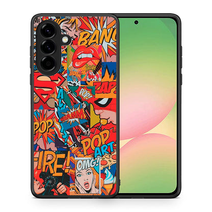 Θήκη Samsung Galaxy A56 PopArt OMG από τη Smartfits με σχέδιο στο πίσω μέρος και μαύρο περίβλημα | Samsung Galaxy A56 PopArt OMG case with colorful back and black bezels