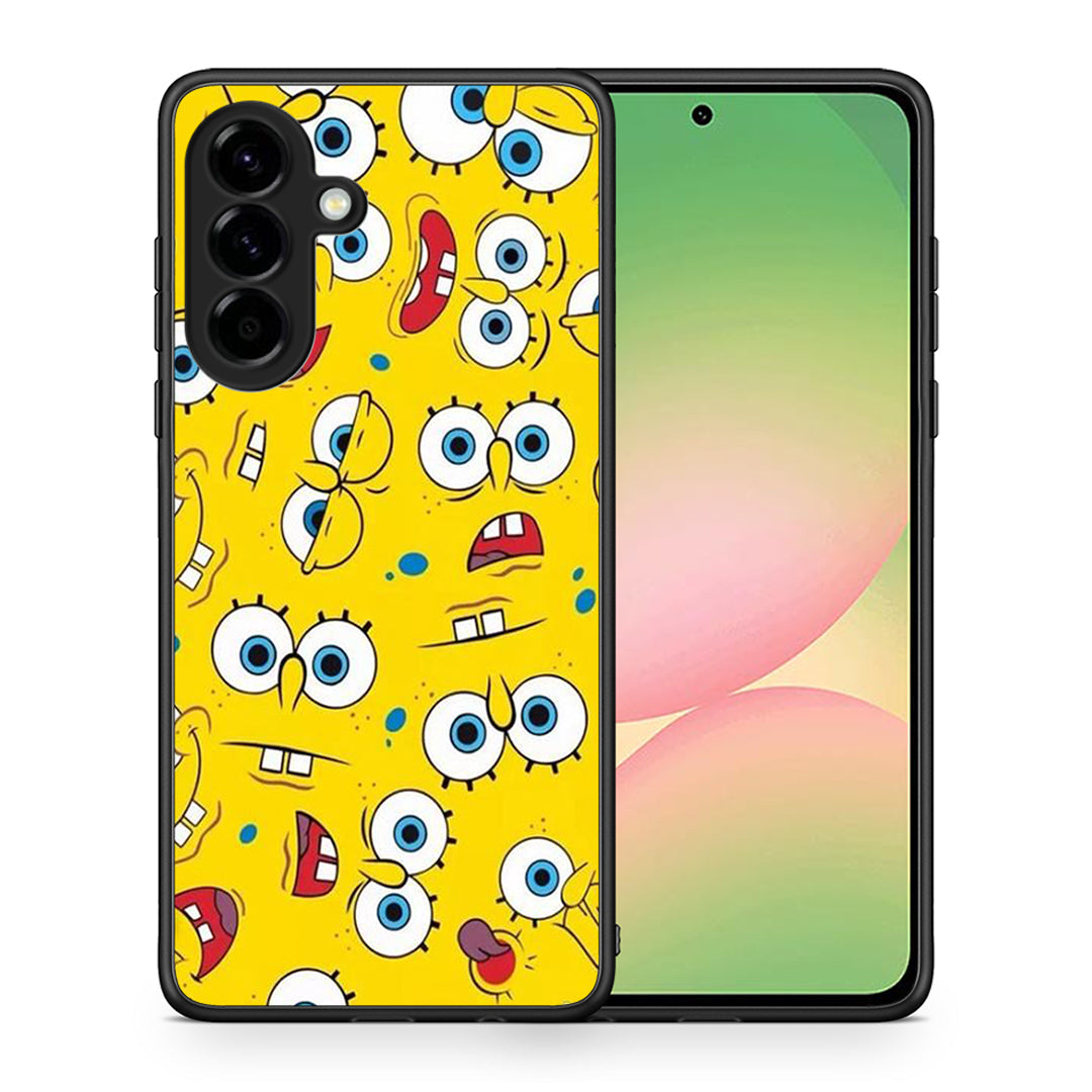 Θήκη Samsung Galaxy A56 Sponge PopArt από τη Smartfits με σχέδιο στο πίσω μέρος και μαύρο περίβλημα | Samsung Galaxy A56 Sponge PopArt case with colorful back and black bezels