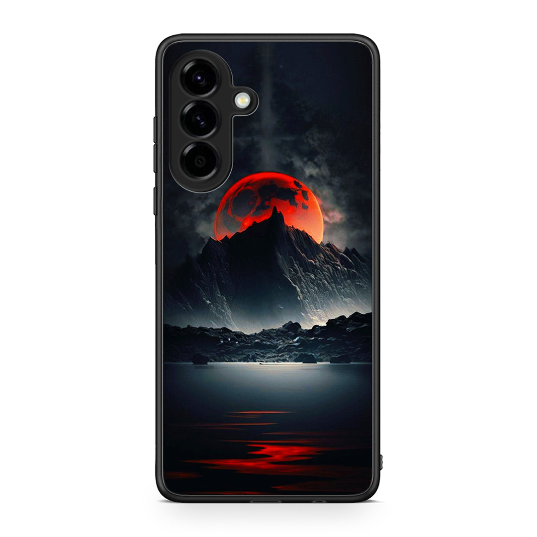 Samsung Galaxy A56 Red Full Moon θήκη από τη Smartfits με σχέδιο στο πίσω μέρος και μαύρο περίβλημα | Smartphone case with colorful back and black bezels by Smartfits
