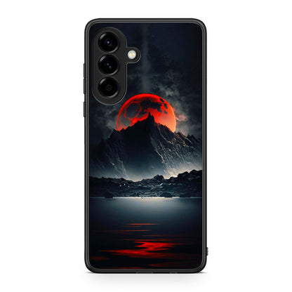 Samsung Galaxy A56 Red Full Moon θήκη από τη Smartfits με σχέδιο στο πίσω μέρος και μαύρο περίβλημα | Smartphone case with colorful back and black bezels by Smartfits