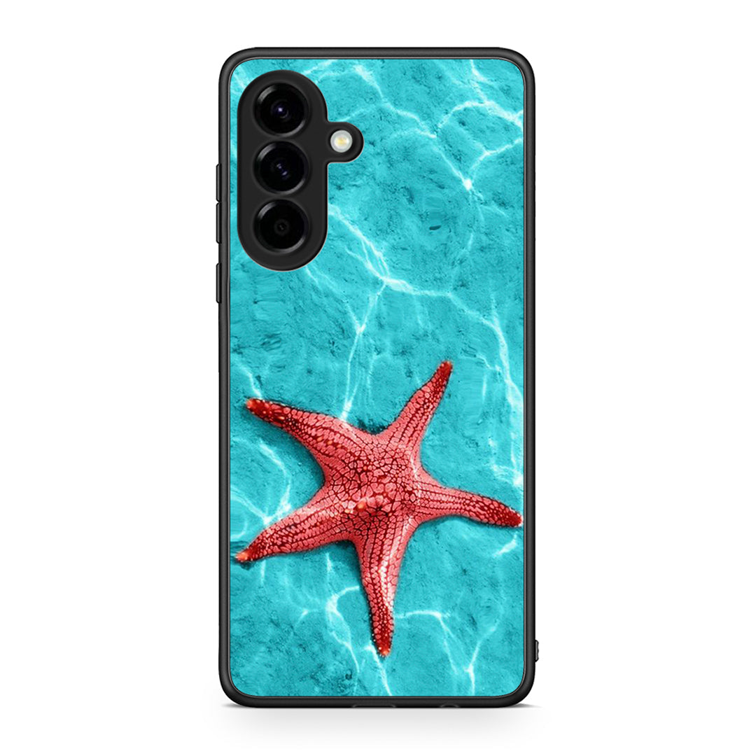 Samsung Galaxy A56 Red Starfish Θήκη από τη Smartfits με σχέδιο στο πίσω μέρος και μαύρο περίβλημα | Smartphone case with colorful back and black bezels by Smartfits