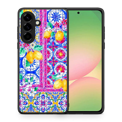 Θήκη Samsung Galaxy A56 Retro Spring από τη Smartfits με σχέδιο στο πίσω μέρος και μαύρο περίβλημα | Samsung Galaxy A56 Retro Spring case with colorful back and black bezels