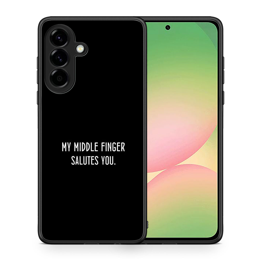 Θήκη Samsung Galaxy A56 Salute από τη Smartfits με σχέδιο στο πίσω μέρος και μαύρο περίβλημα | Samsung Galaxy A56 Salute case with colorful back and black bezels