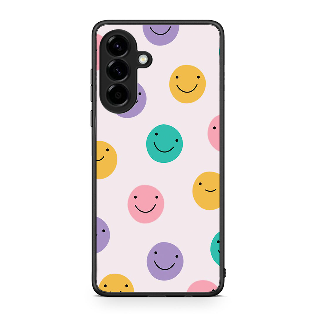 Samsung Galaxy A56 Smiley Faces θήκη από τη Smartfits με σχέδιο στο πίσω μέρος και μαύρο περίβλημα | Smartphone case with colorful back and black bezels by Smartfits