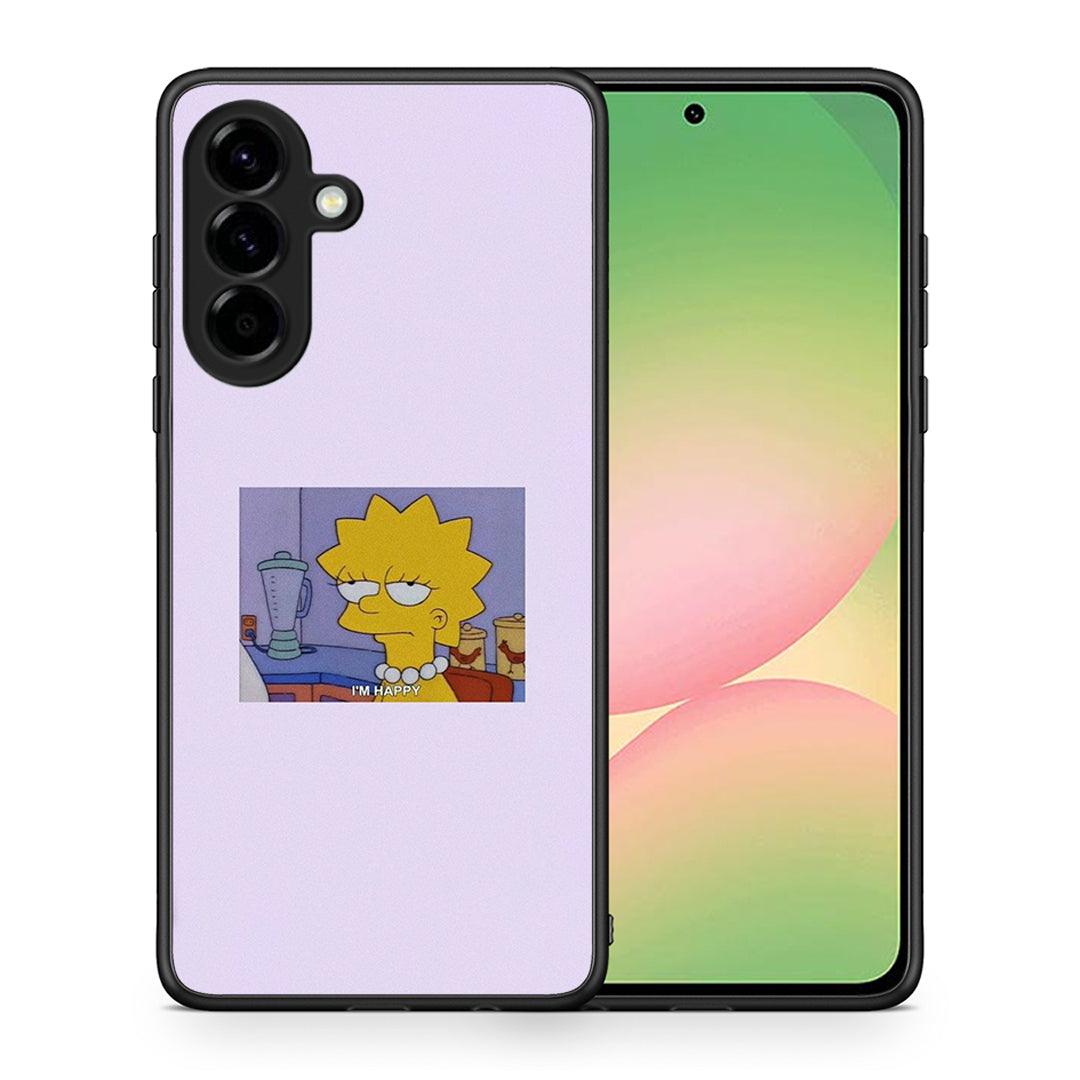 Θήκη Samsung Galaxy A56 So Happy από τη Smartfits με σχέδιο στο πίσω μέρος και μαύρο περίβλημα | Samsung Galaxy A56 So Happy case with colorful back and black bezels