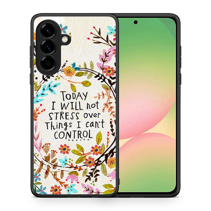 Θήκη Samsung Galaxy A56 Stress Over από τη Smartfits με σχέδιο στο πίσω μέρος και μαύρο περίβλημα | Samsung Galaxy A56 Stress Over case with colorful back and black bezels