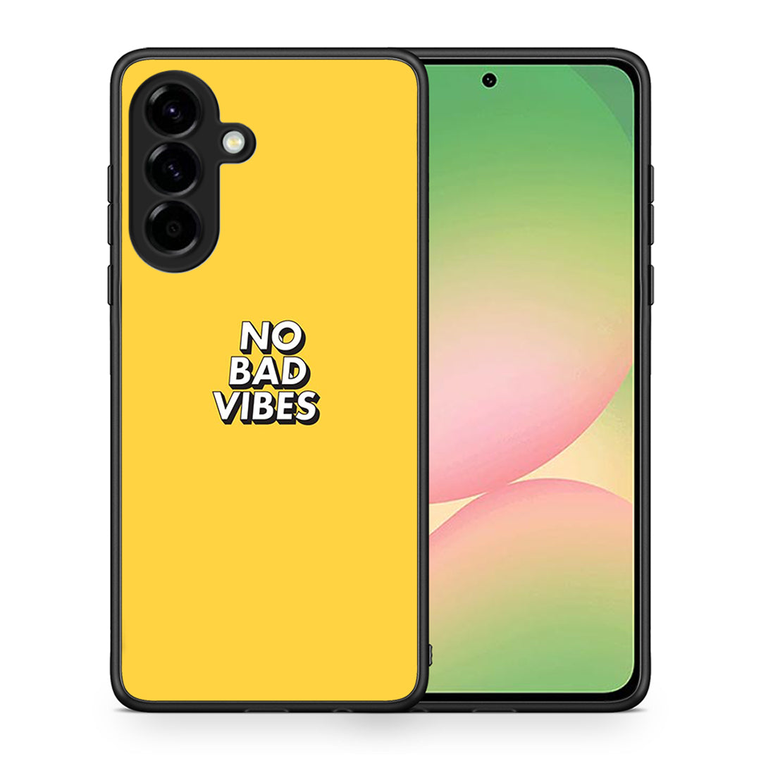 Θήκη Samsung Galaxy A56 Vibes Text από τη Smartfits με σχέδιο στο πίσω μέρος και μαύρο περίβλημα | Samsung Galaxy A56 Vibes Text case with colorful back and black bezels