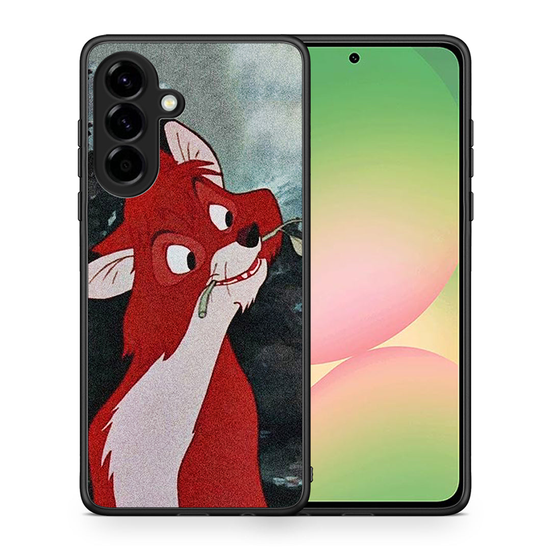 Θήκη Samsung Galaxy A56 Tod And Vixey Love 1 από τη Smartfits με σχέδιο στο πίσω μέρος και μαύρο περίβλημα | Samsung Galaxy A56 Tod And Vixey Love 1 case with colorful back and black bezels