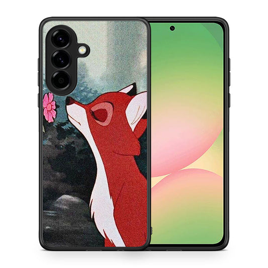 Θήκη Samsung Galaxy A56 Tod And Vixey Love 2 από τη Smartfits με σχέδιο στο πίσω μέρος και μαύρο περίβλημα | Samsung Galaxy A56 Tod And Vixey Love 2 case with colorful back and black bezels