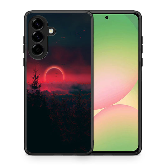 Θήκη Samsung Galaxy A56 Sunset Tropic από τη Smartfits με σχέδιο στο πίσω μέρος και μαύρο περίβλημα | Samsung Galaxy A56 Sunset Tropic case with colorful back and black bezels