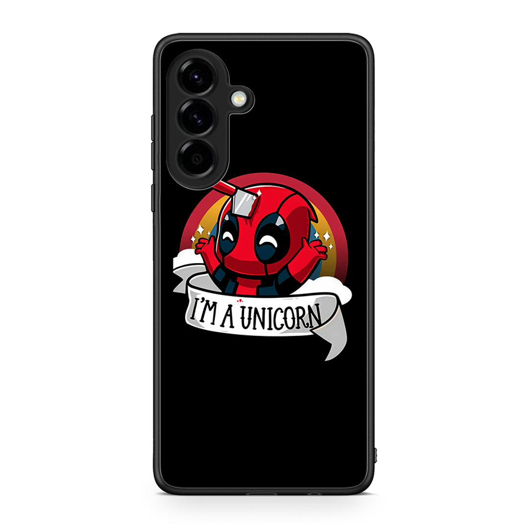 Samsung Galaxy A56 Unicorn Deadpool θήκη από τη Smartfits με σχέδιο στο πίσω μέρος και μαύρο περίβλημα | Smartphone case with colorful back and black bezels by Smartfits