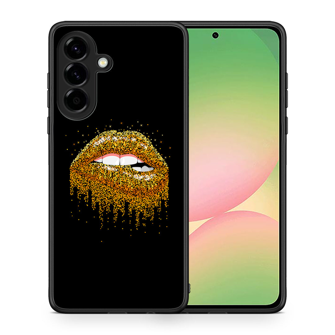 Θήκη Samsung Galaxy A56 Golden Valentine από τη Smartfits με σχέδιο στο πίσω μέρος και μαύρο περίβλημα | Samsung Galaxy A56 Golden Valentine case with colorful back and black bezels