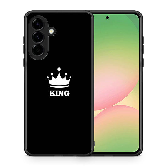 Θήκη Samsung Galaxy A56 King Valentine από τη Smartfits με σχέδιο στο πίσω μέρος και μαύρο περίβλημα | Samsung Galaxy A56 King Valentine case with colorful back and black bezels