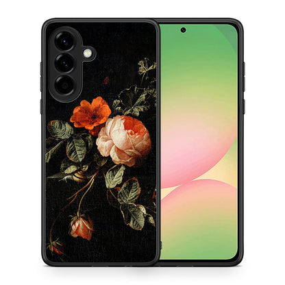 Θήκη Samsung Galaxy A56 Vintage Roses από τη Smartfits με σχέδιο στο πίσω μέρος και μαύρο περίβλημα | Samsung Galaxy A56 Vintage Roses case with colorful back and black bezels