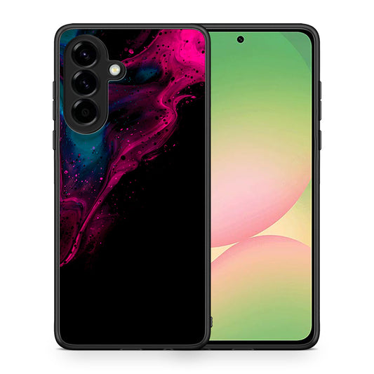 Θήκη Samsung Galaxy A56 Pink Black Watercolor από τη Smartfits με σχέδιο στο πίσω μέρος και μαύρο περίβλημα | Samsung Galaxy A56 Pink Black Watercolor case with colorful back and black bezels
