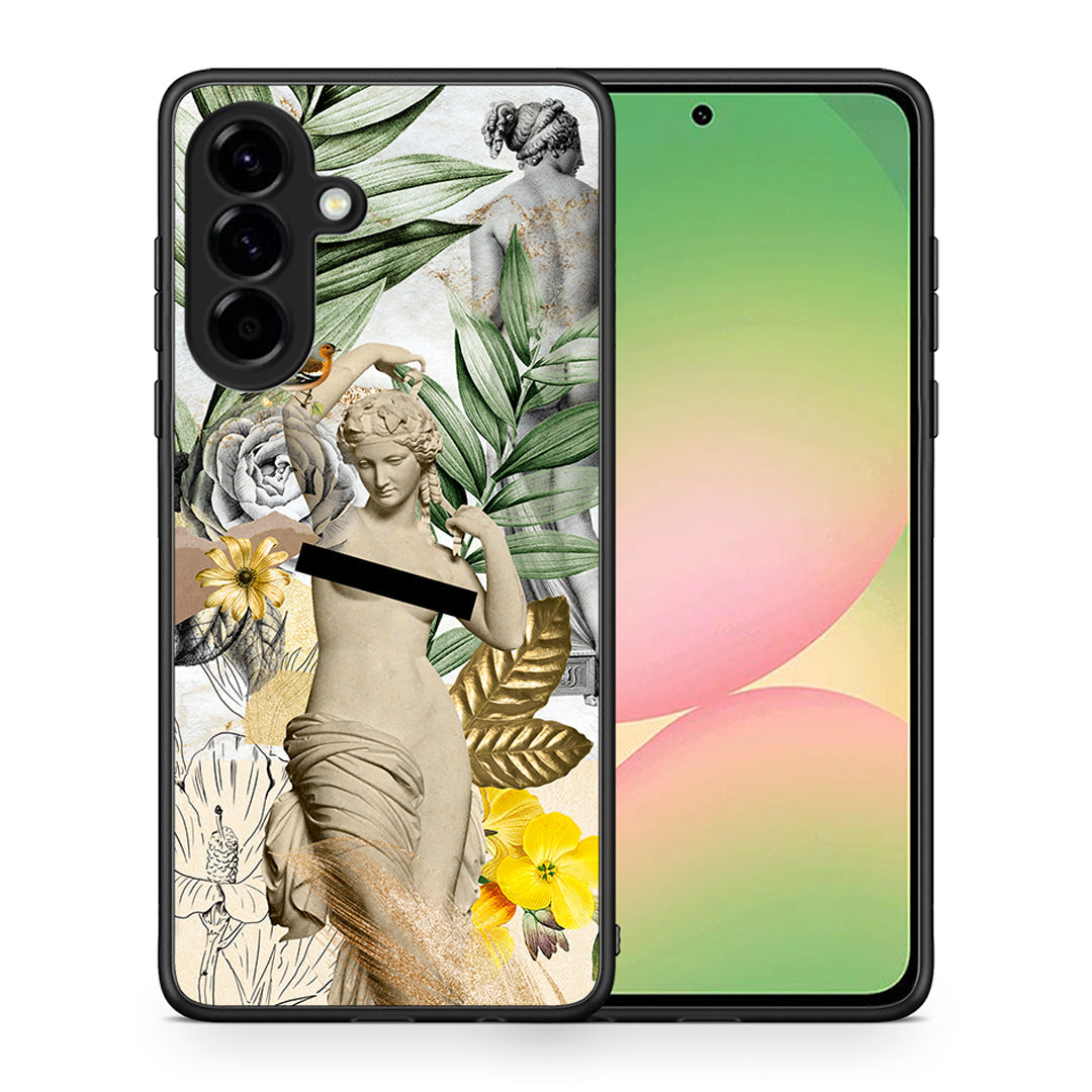 Θήκη Samsung Galaxy A56 Woman Statue από τη Smartfits με σχέδιο στο πίσω μέρος και μαύρο περίβλημα | Samsung Galaxy A56 Woman Statue case with colorful back and black bezels