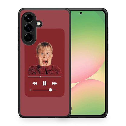 Θήκη Samsung Galaxy A56 Xmas Alone Music από τη Smartfits με σχέδιο στο πίσω μέρος και μαύρο περίβλημα | Samsung Galaxy A56 Xmas Alone Music case with colorful back and black bezels