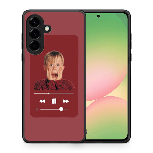 Θήκη Samsung Galaxy A56 Xmas Alone Music από τη Smartfits με σχέδιο στο πίσω μέρος και μαύρο περίβλημα | Samsung Galaxy A56 Xmas Alone Music case with colorful back and black bezels