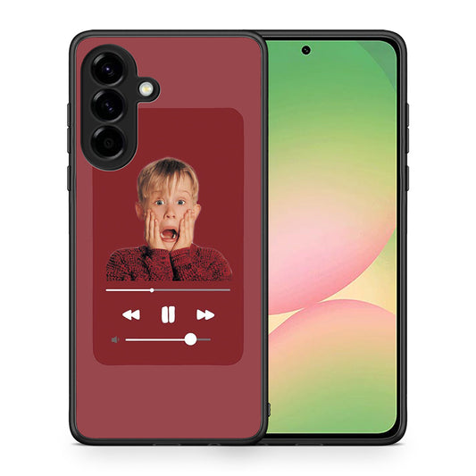 Θήκη Samsung Galaxy A56 Xmas Alone Music από τη Smartfits με σχέδιο στο πίσω μέρος και μαύρο περίβλημα | Samsung Galaxy A56 Xmas Alone Music case with colorful back and black bezels