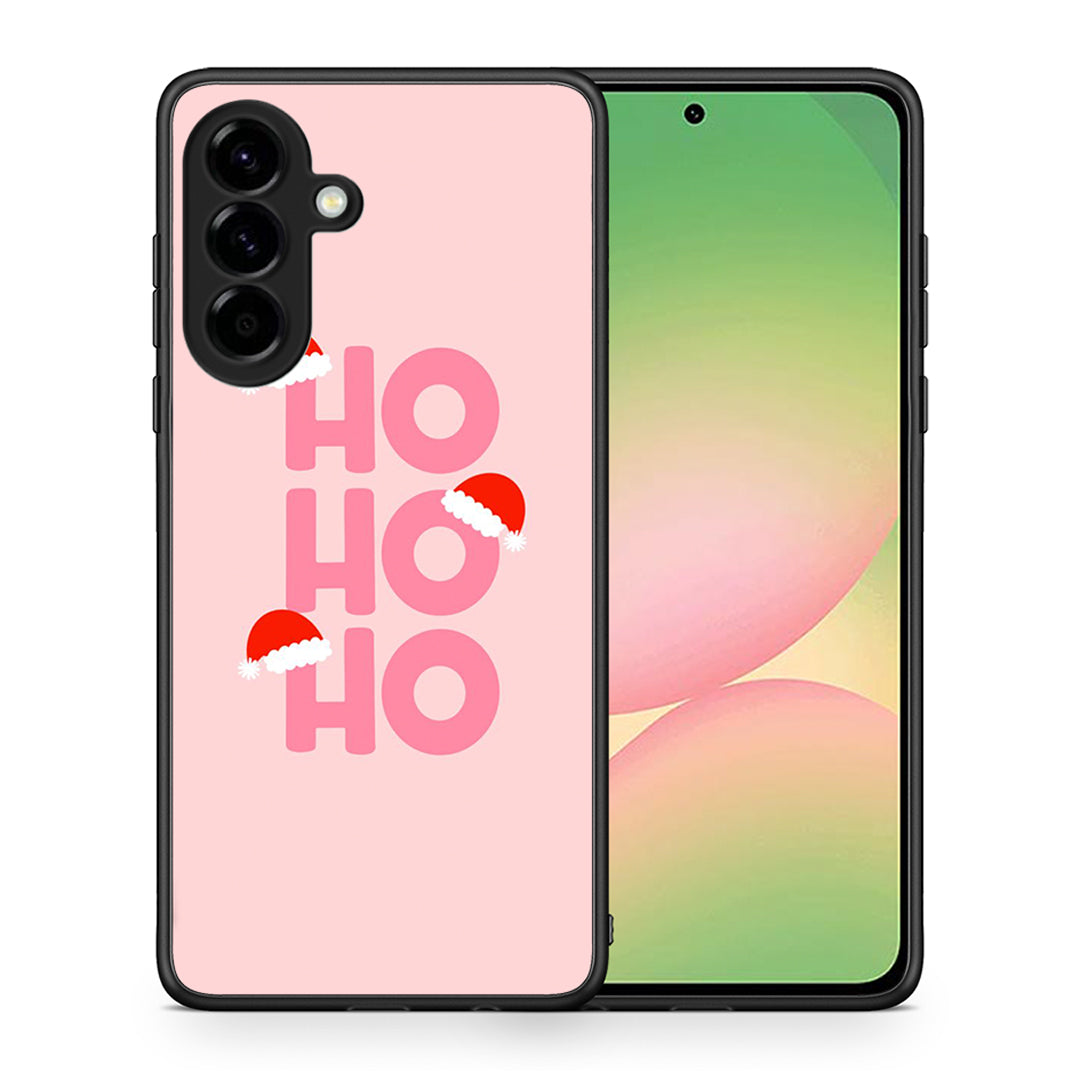 Θήκη Samsung Galaxy A56 Xmas Ho Ho Ho από τη Smartfits με σχέδιο στο πίσω μέρος και μαύρο περίβλημα | Samsung Galaxy A56 Xmas Ho Ho Ho case with colorful back and black bezels