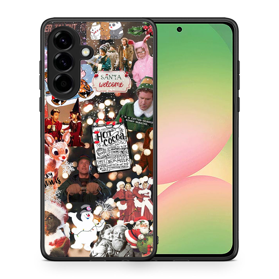 Θήκη Samsung Galaxy A56 Xmas Movies από τη Smartfits με σχέδιο στο πίσω μέρος και μαύρο περίβλημα | Samsung Galaxy A56 Xmas Movies case with colorful back and black bezels