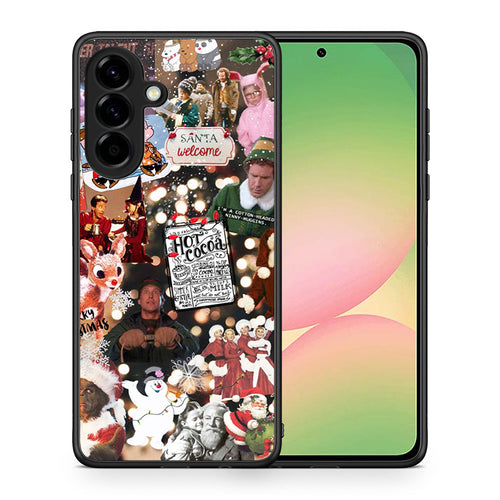 Θήκη Samsung Galaxy A56 Xmas Movies από τη Smartfits με σχέδιο στο πίσω μέρος και μαύρο περίβλημα | Samsung Galaxy A56 Xmas Movies case with colorful back and black bezels