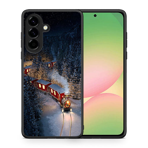 Θήκη Samsung Galaxy A56 Xmas Train από τη Smartfits με σχέδιο στο πίσω μέρος και μαύρο περίβλημα | Samsung Galaxy A56 Xmas Train case with colorful back and black bezels