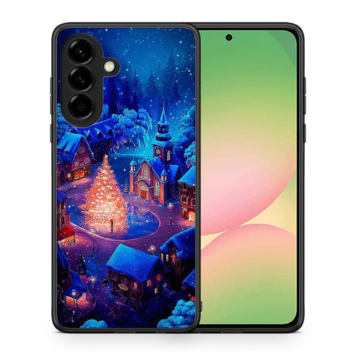 Θήκη Samsung Galaxy A56 Xmas Village από τη Smartfits με σχέδιο στο πίσω μέρος και μαύρο περίβλημα | Samsung Galaxy A56 Xmas Village case with colorful back and black bezels