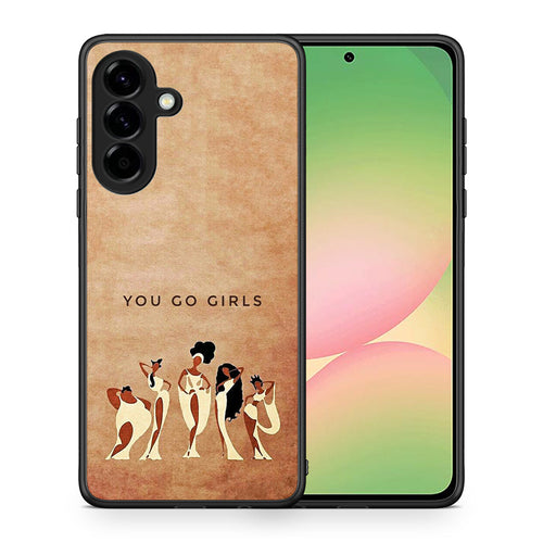 Θήκη Samsung Galaxy A56 You Go Girl από τη Smartfits με σχέδιο στο πίσω μέρος και μαύρο περίβλημα | Samsung Galaxy A56 You Go Girl case with colorful back and black bezels