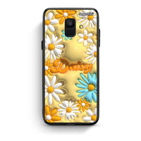 Thumbnail for samsung A6 Bubble Daisies θήκη από τη Smartfits με σχέδιο στο πίσω μέρος και μαύρο περίβλημα | Smartphone case with colorful back and black bezels by Smartfits