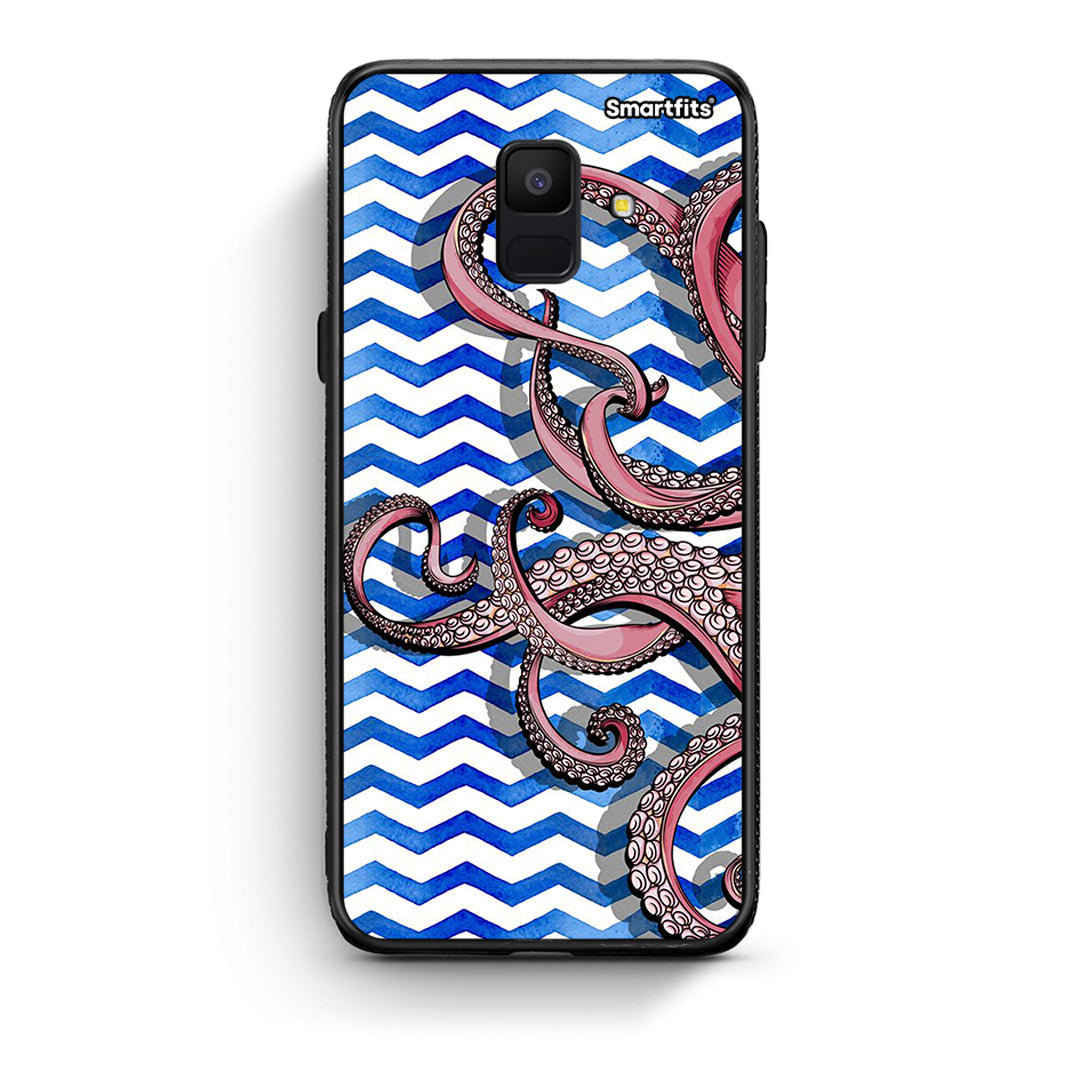 samsung A6 Chevron Devilfish θήκη από τη Smartfits με σχέδιο στο πίσω μέρος και μαύρο περίβλημα | Smartphone case with colorful back and black bezels by Smartfits